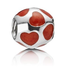 ❤️AUTHENTIC PANDORA STERLING SILVER RED HEART BALL CHARM